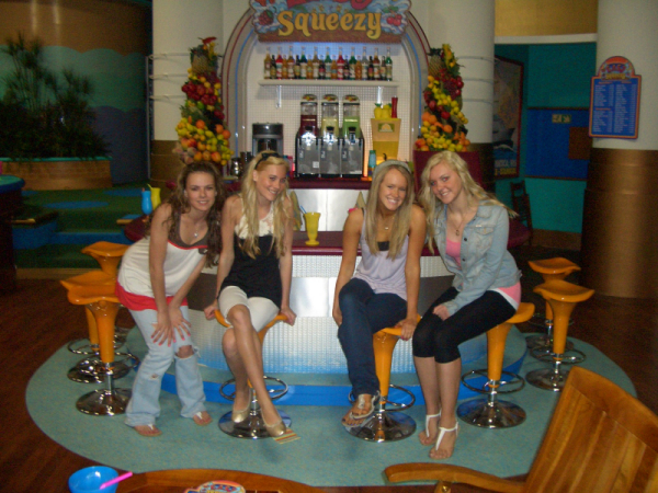 haley and syd on the set of the suite life of zack and cody